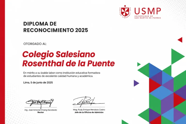 Diploma otorgado por Universidad de San Martín de Porres en 2025