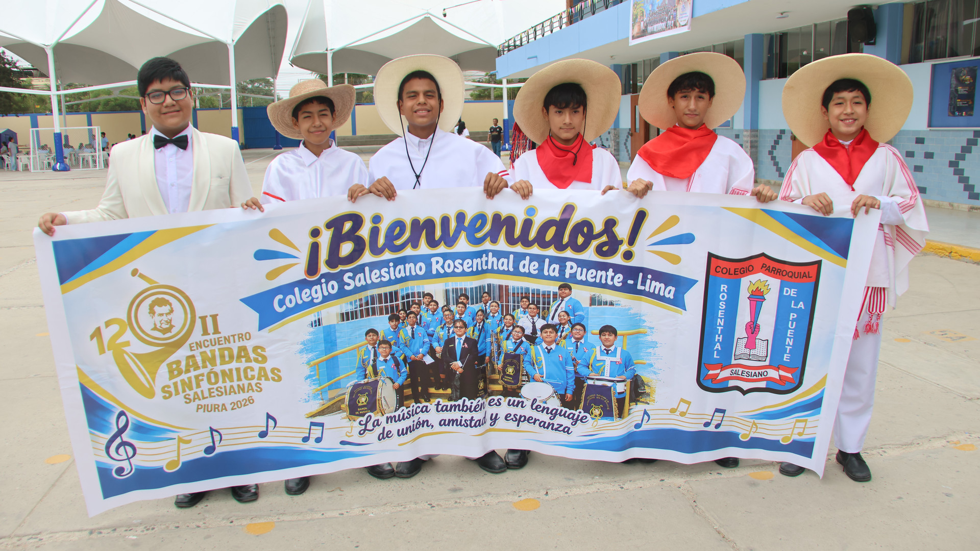 Nuestra banda sinfónica llegó a Piura para el II Encuentro de Bandas Sinfónicas Salesianas